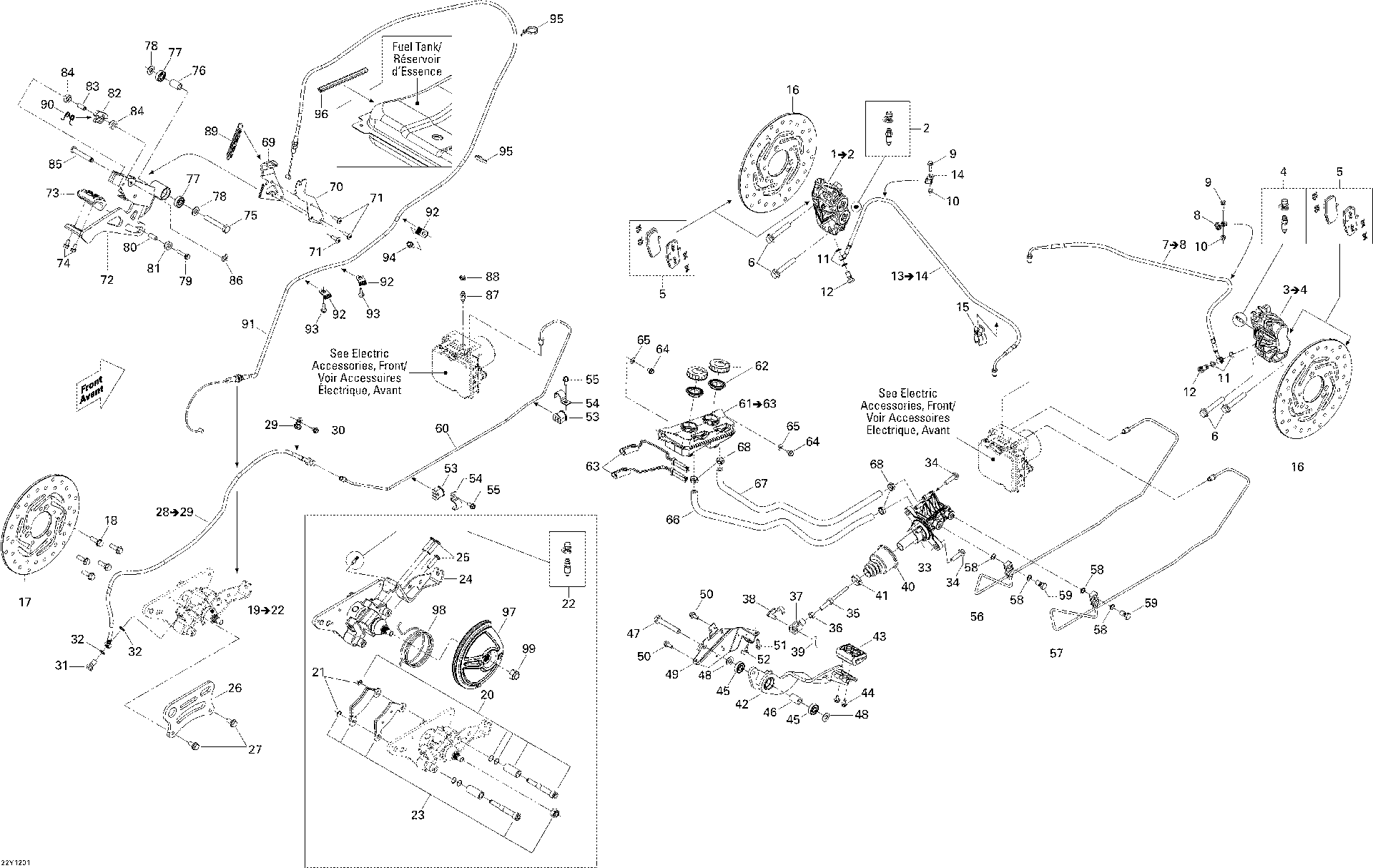 Fits 2008-2012 Can-Am Spyder RS SE5 / Spyder RS SM5 Switch Plate, OEM Part # 705600584 - schematic diagram