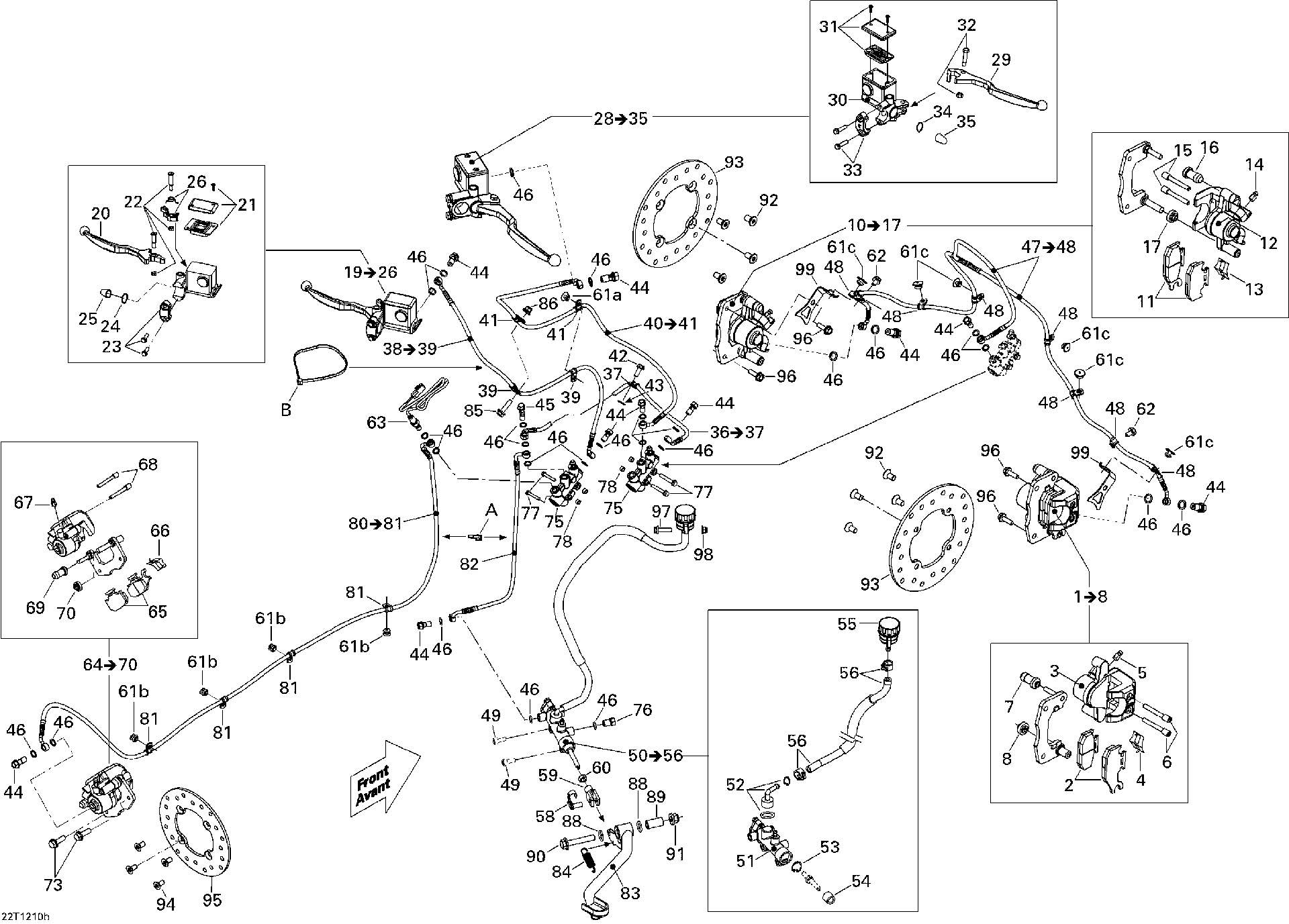 Fits 2008-2012 Can-Am Renagade 500EFI STD / Outlander 800R EFI Lever ARM, OEM Part # 705600629 - schematic diagram