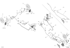 Schematic diagram for Fits 2015-2018 Can-Am F3 S SM6 & SE6 / F3 STD SE6 Rear Brake Caliper Support, OEM Part # 705601450