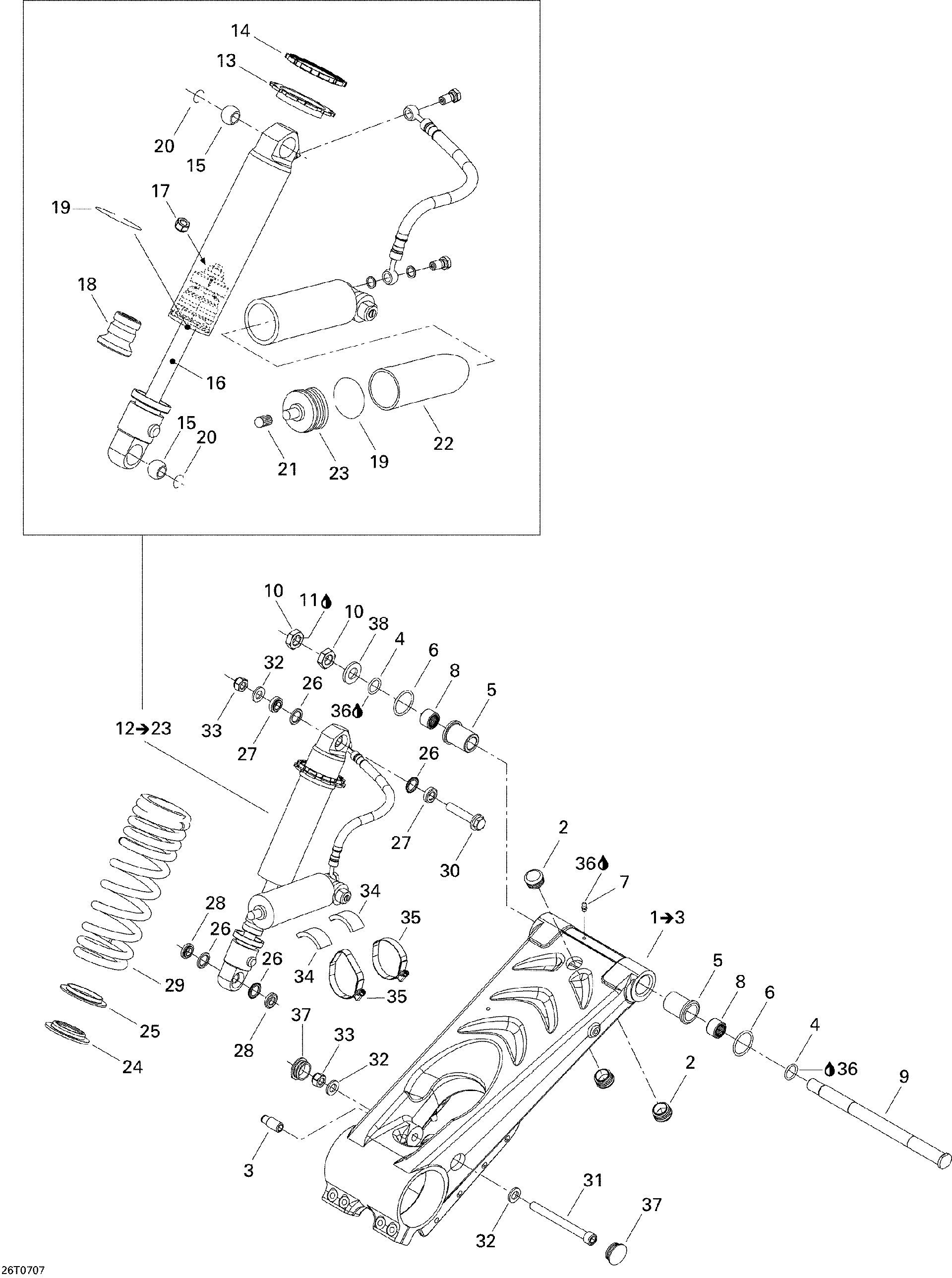 Fits 2007 Can-Am DS 650 X U-nut, OEM Part # 706000188 - schematic diagram