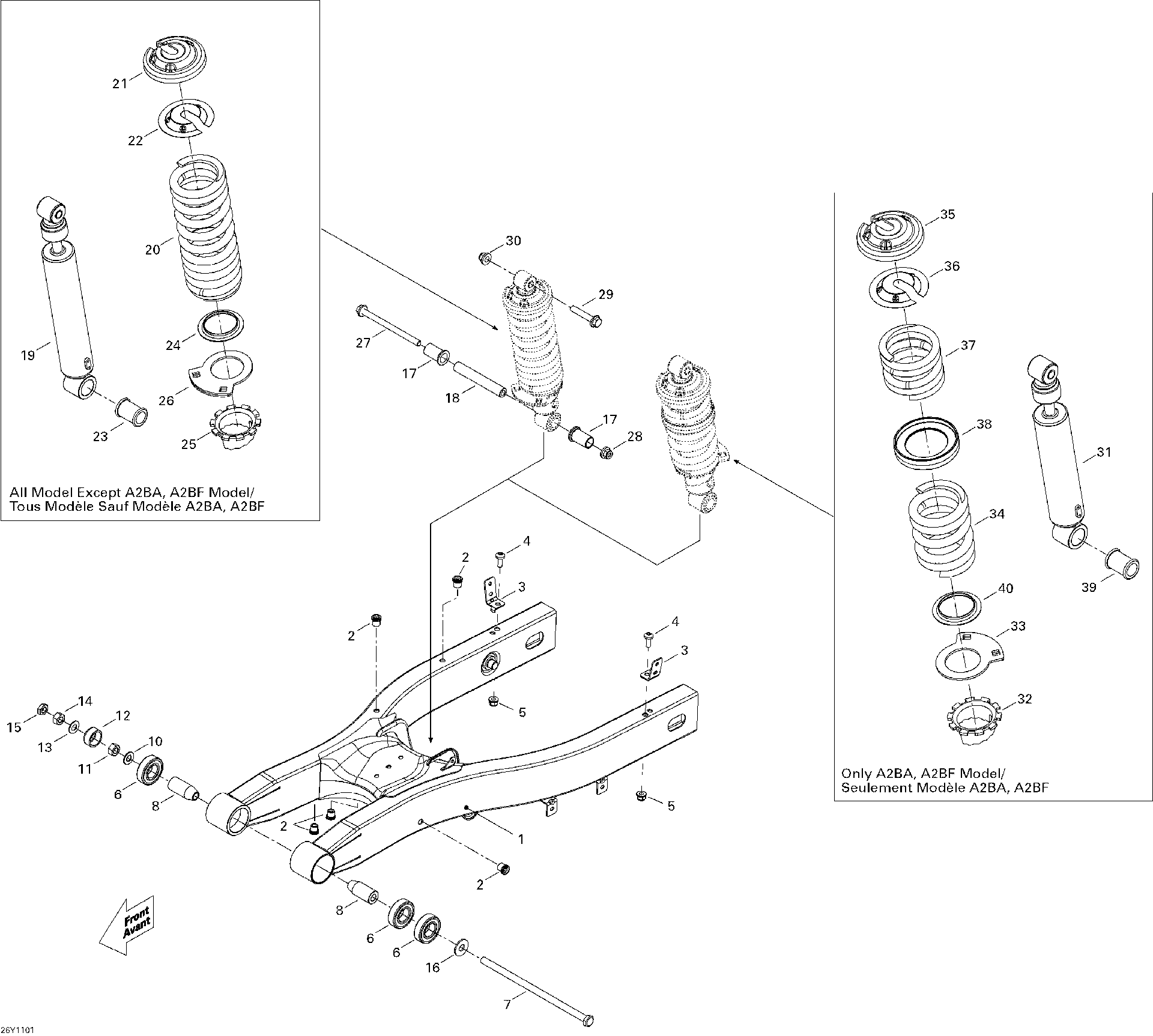 Fits 2008-2011 Can-Am Spyder RS Roadster SE5 / Spyder RS Roadster SM5 FULL MOON Spring, OEM Part # 706000469 - schematic diagram