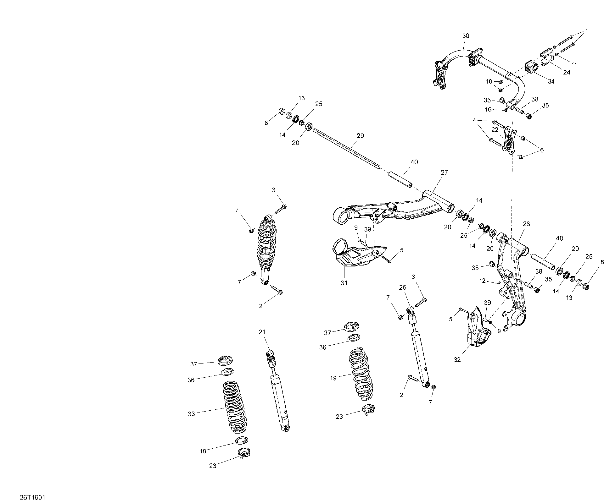 Fits 2015-2016 Can-Am 001 - Outlander L - 450 EFI Black Spring, OEM Part # 706000763 - schematic diagram