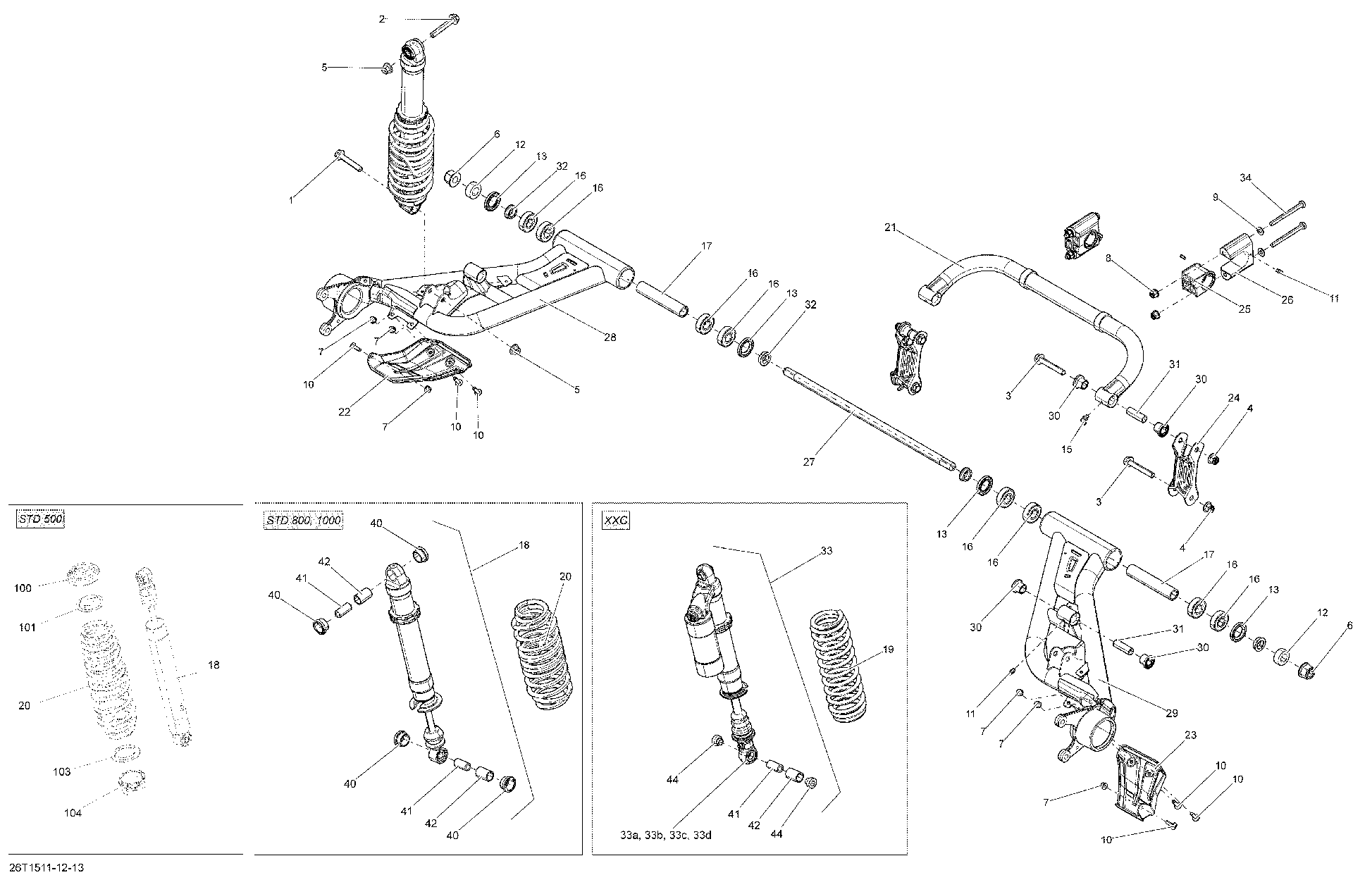 Fits 2012-2015 Can-Am Renegade 800R EFI / Renegade EFI Spring Compression B-190 P, OEM Part # 706000955 - schematic diagram