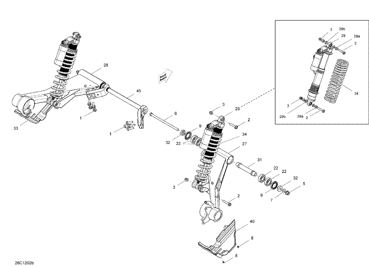 Fits 2011-2012 Can-Am Commander STD / Commander 1000 SWAY BAR ASM, OEM Part # 706001014 - schematic diagram