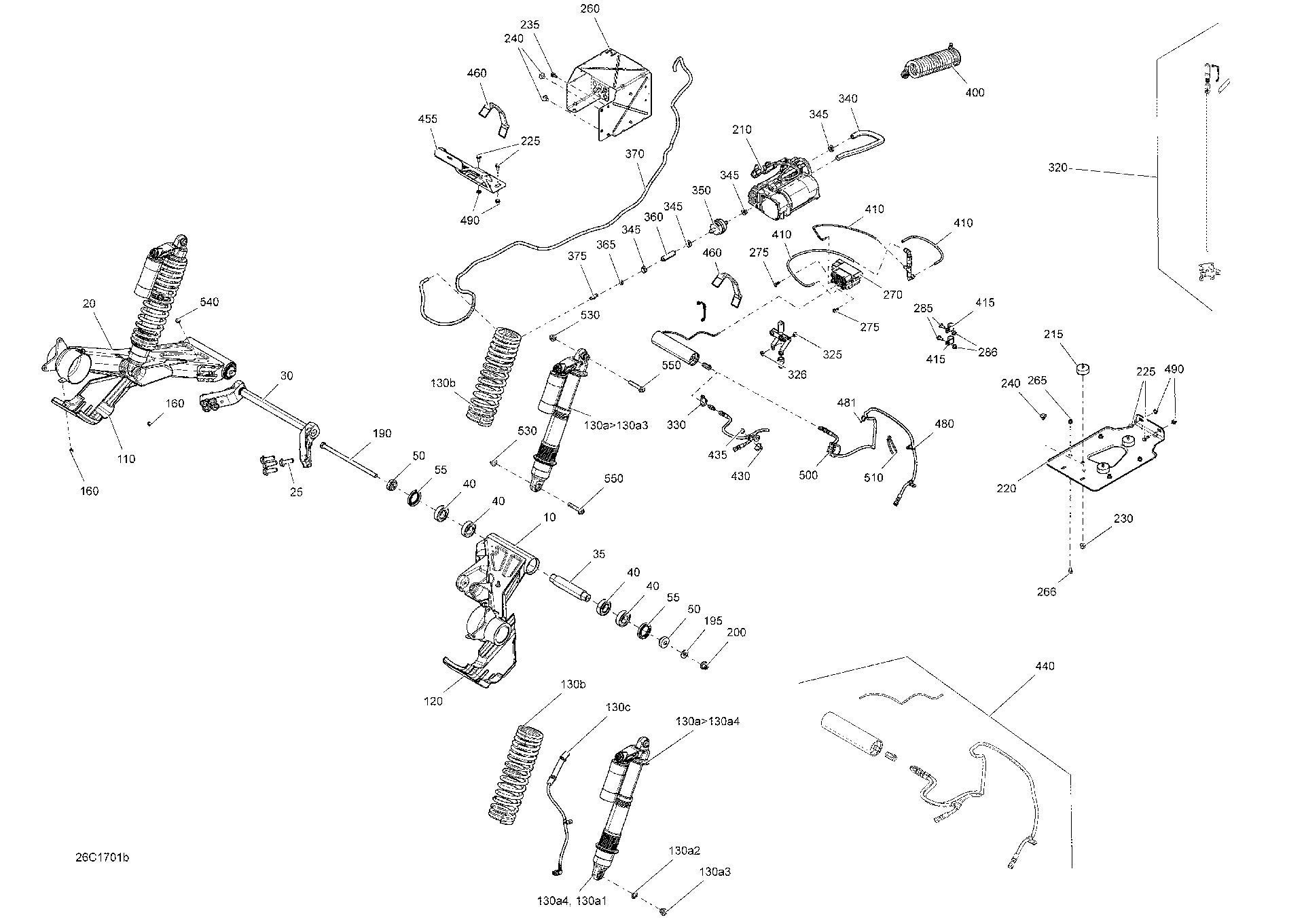 Fits 2012-2017 Can-Am Commander - Commander Max / Commmander 1000_LTD Rubber Mount, OEM Part # 706001127 - schematic diagram