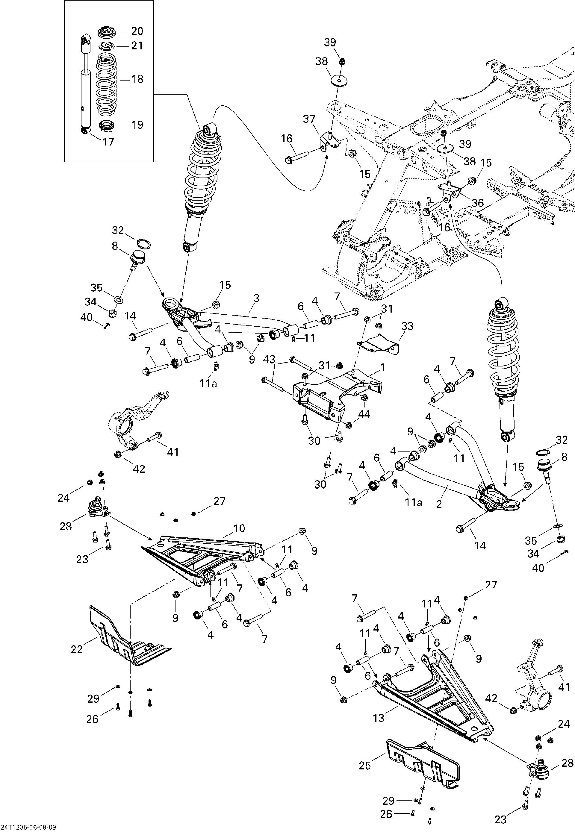 Fits 2010-2012 Can-Am Outlander 650EFI STD & XT / Outlander 800REFI Xmr Bracket, OEM Part # 706201014 - schematic diagram