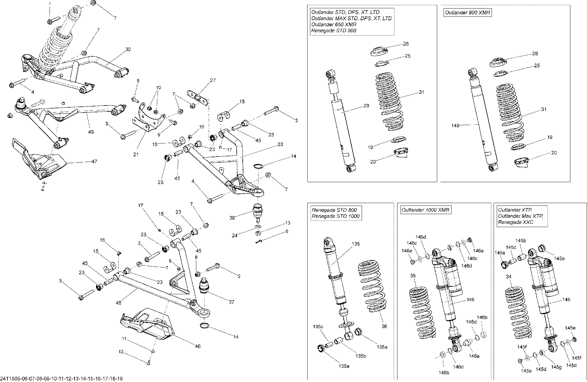 Fits 2012-2015 Can-Am Renegade 800R EFI / Renegade EFI Spring Compression B-190 P, OEM Part # 706201268 - schematic diagram