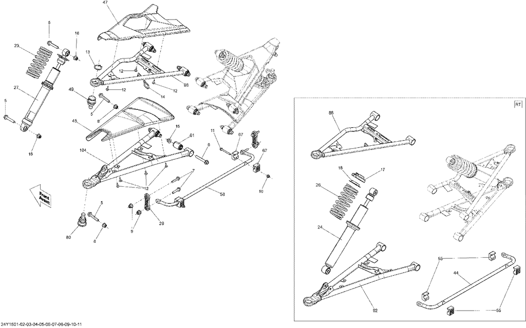 Fits 2015 Can-Am Spyder ST Limited SE5 RH Upper AIR Deflector, BL, OEM Part # 706202106 - schematic diagram