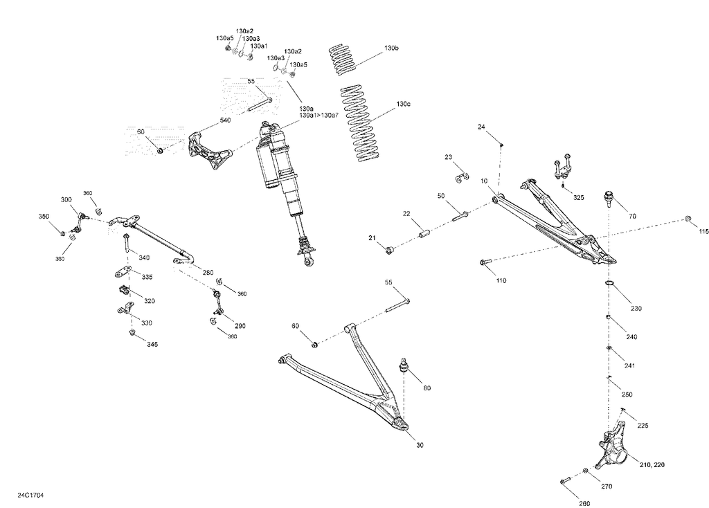 Fits 2017 Can-Am 3-Maverick X3 RH Front Shock, OEM Part # 706202269 - schematic diagram