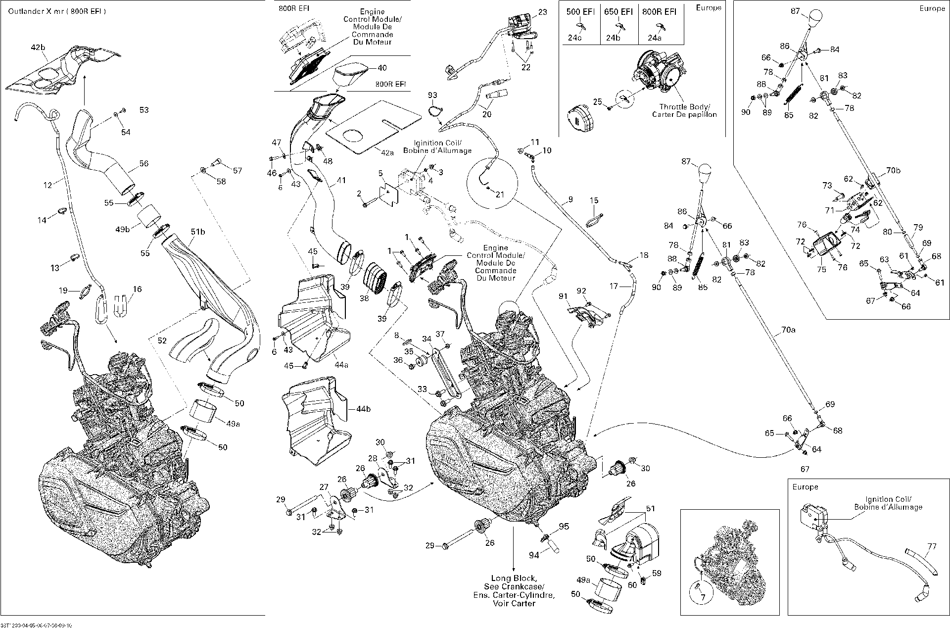 Fits 2010-2012 Can-Am Outlander 500EFI STD & XT / Outlander 650EFI STD & XT Water Deflector, OEM Part # 707000778 - schematic diagram
