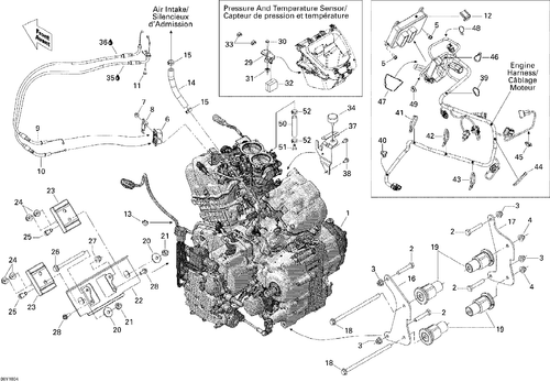 Fits 2010 Can-Am Spyder RS Roadster SE5 / Spyder RS Roadster SM5 PLUG, OEM Part # 707000946 - schematic diagram