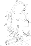 Fits 2010-2012 Can-Am Spyder RS SE5 / Spyder RS SM5 Deflector, OEM Part # 707600653 - schematic diagram