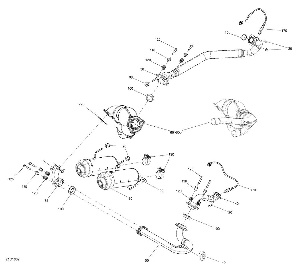 Fits 2013-2018 Can-Am 1- Maverick / 2- Maverick MAX SEAL, OEM Part # 707601244 - schematic diagram