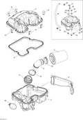 Fits 2012 Can-Am Outlander 500EFI STD & XT / Outlander MAX 500EFI STD & XT Intake Silencer BASE, OEM Part # 707800447 - schematic diagram