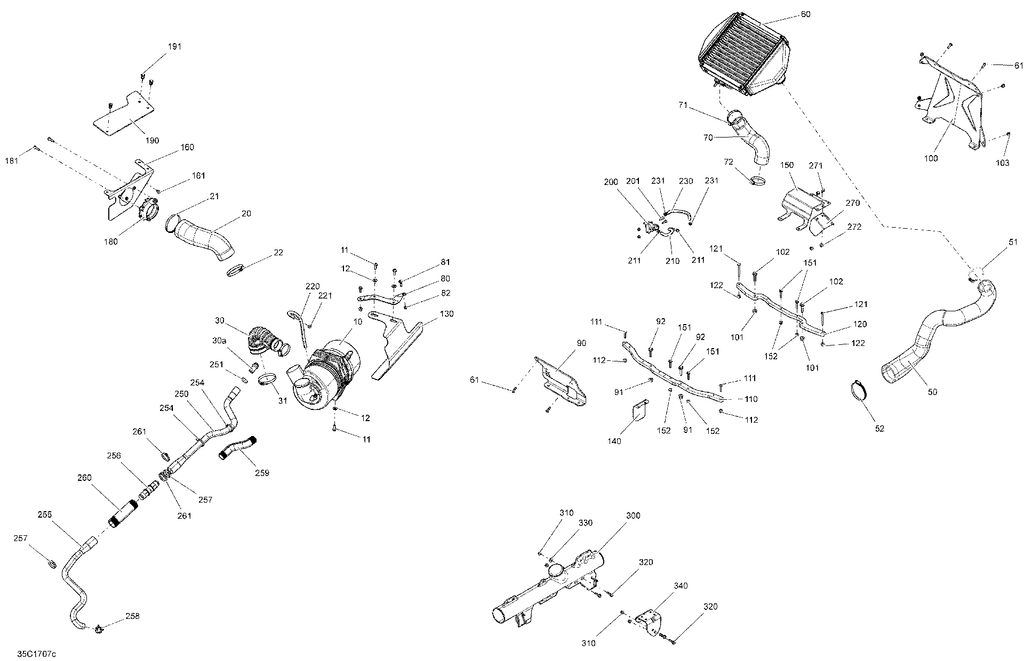 Fits 2015-2017 Can-Am 1-Maverick / 2-Maverick MAX Cover, OEM Part # 707800630 - schematic diagram