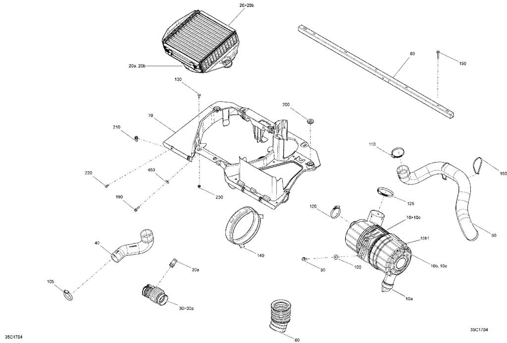 2017 Fits Can-Am X3/ 4-Maverick X3 Max Intercooler Assy, OEM Part # 707800686