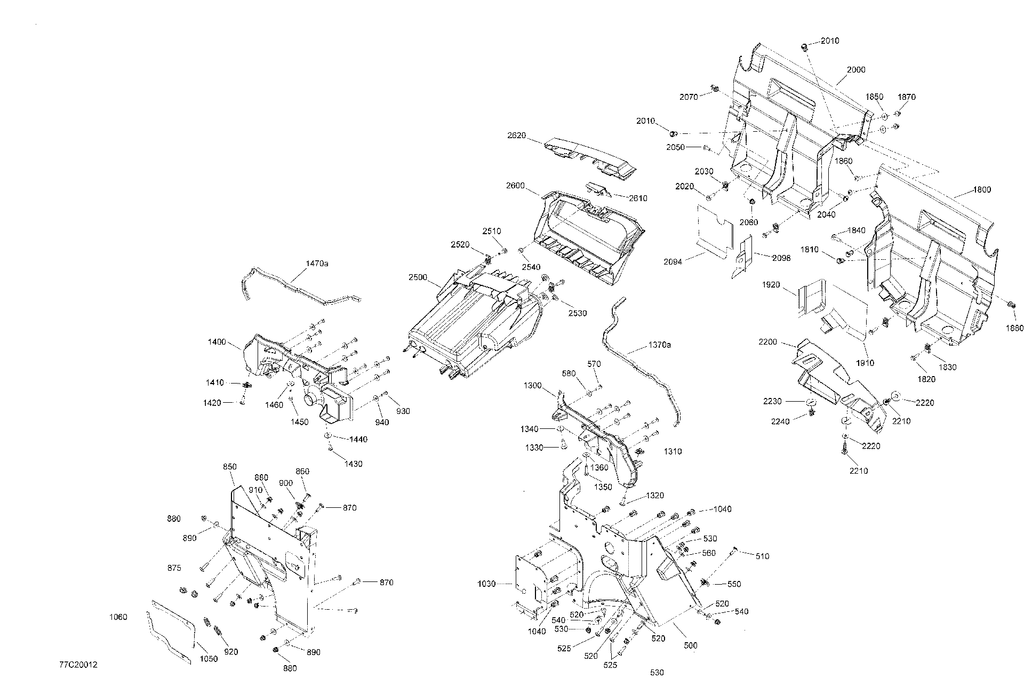 Fits 2011-2020 Can-Am 001 - Commander 800R EFI - International Support, Panel LH, OEM Part # 707900029 - schematic diagram