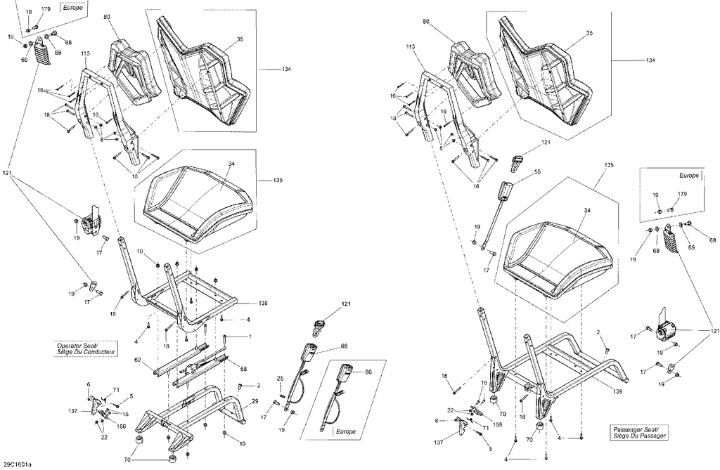 Fits 2015-2016 Can-Am Commander - Commander MAX / Commmander 1000_LTD Backrest Cover, OEM Part # 708001562 - schematic diagram