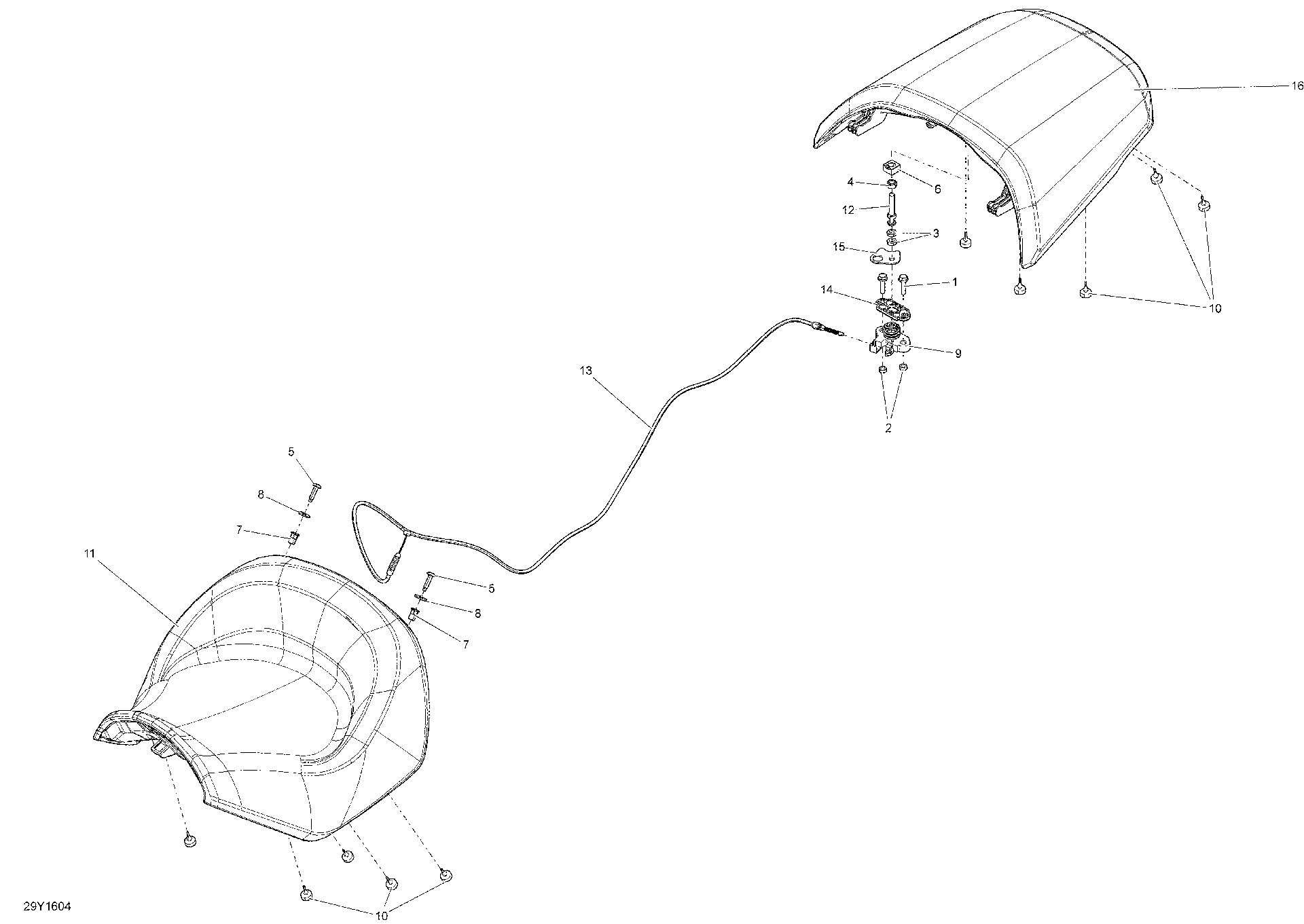 Fits 2016 Can-Am F3 Driver SEAT, OEM Part # 708001996 - schematic diagram