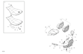 Fits 2017-2018 Can-Am International - OUTLANDER MAX - 4X4 - LTD - 1000R - 5WJB Backrest Cover, OEM Part # 708002399 - schematic diagram