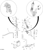 Schematic diagram for Fits 2013 Can-Am Spyder RT Limited SE5 / Spyder RT_RTS SE5 Formed Hose, OEM Part # 709000731