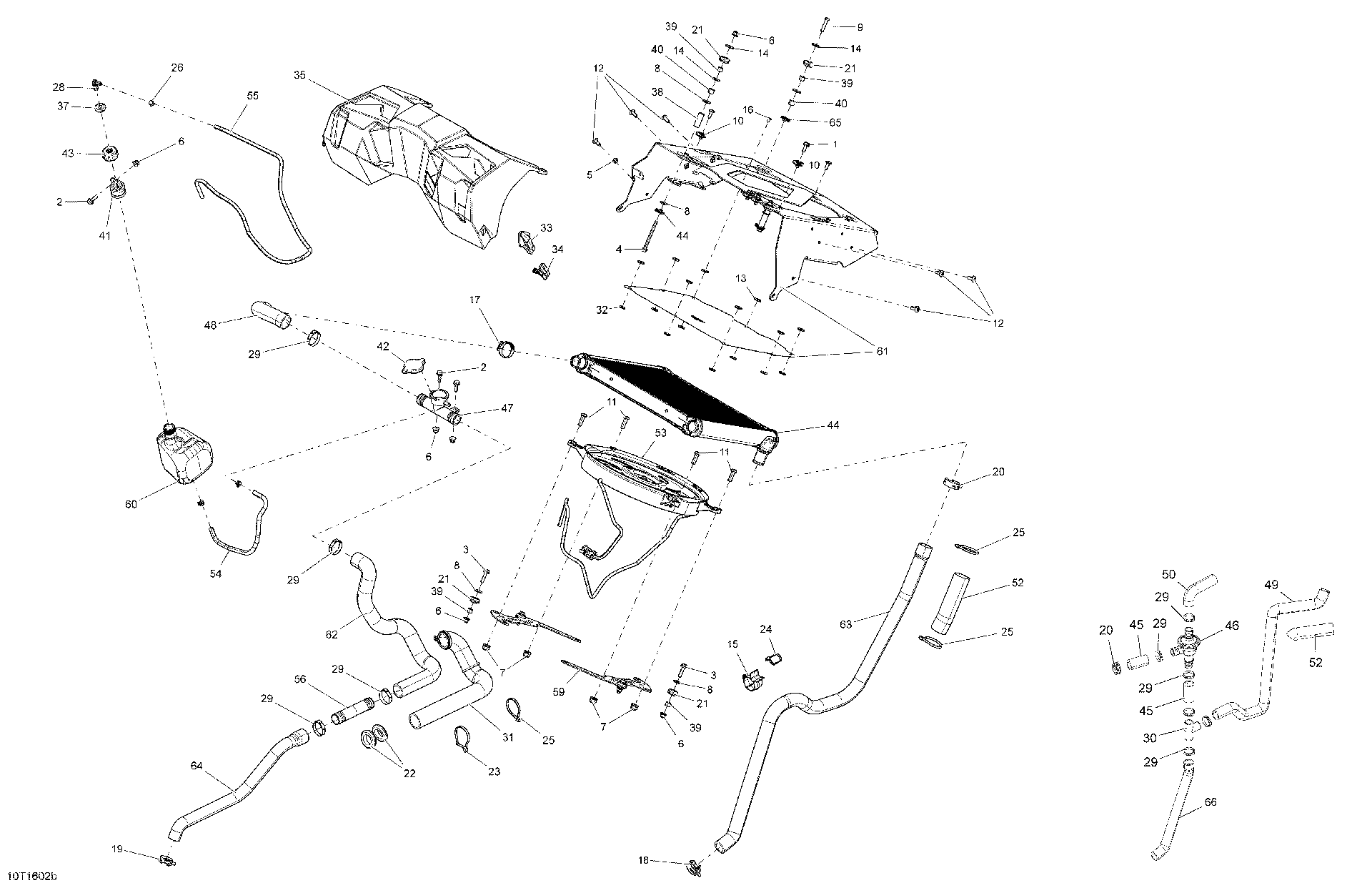 Fits 2013-2016 Can-Am 005 - Outlander - 650 EFI - XMR Package Outlet HOSE, OEM Part # 709200427 - schematic diagram