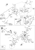 Fits 2007-2012 Can-Am Outlander 500EFI STD & XT / Outlander 650EFI STD & XT Ground Cable ASM, OEM Part # 710000831 - schematic diagram