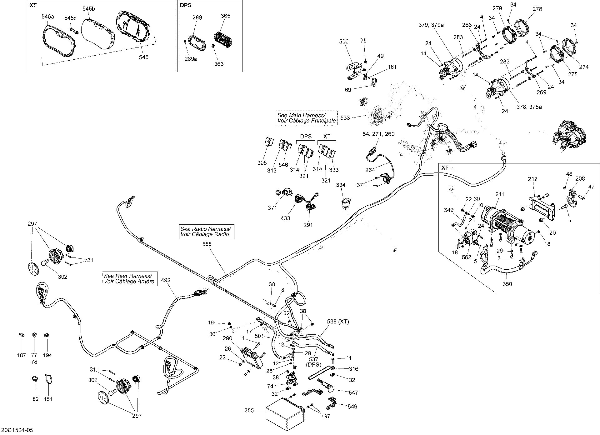 Fits 2011-2015 Can-Am Commander MAX 1000_DPS_XT / Commander MAX 1000_LTD Negative Cable, OEM Part # 710002214 - schematic diagram