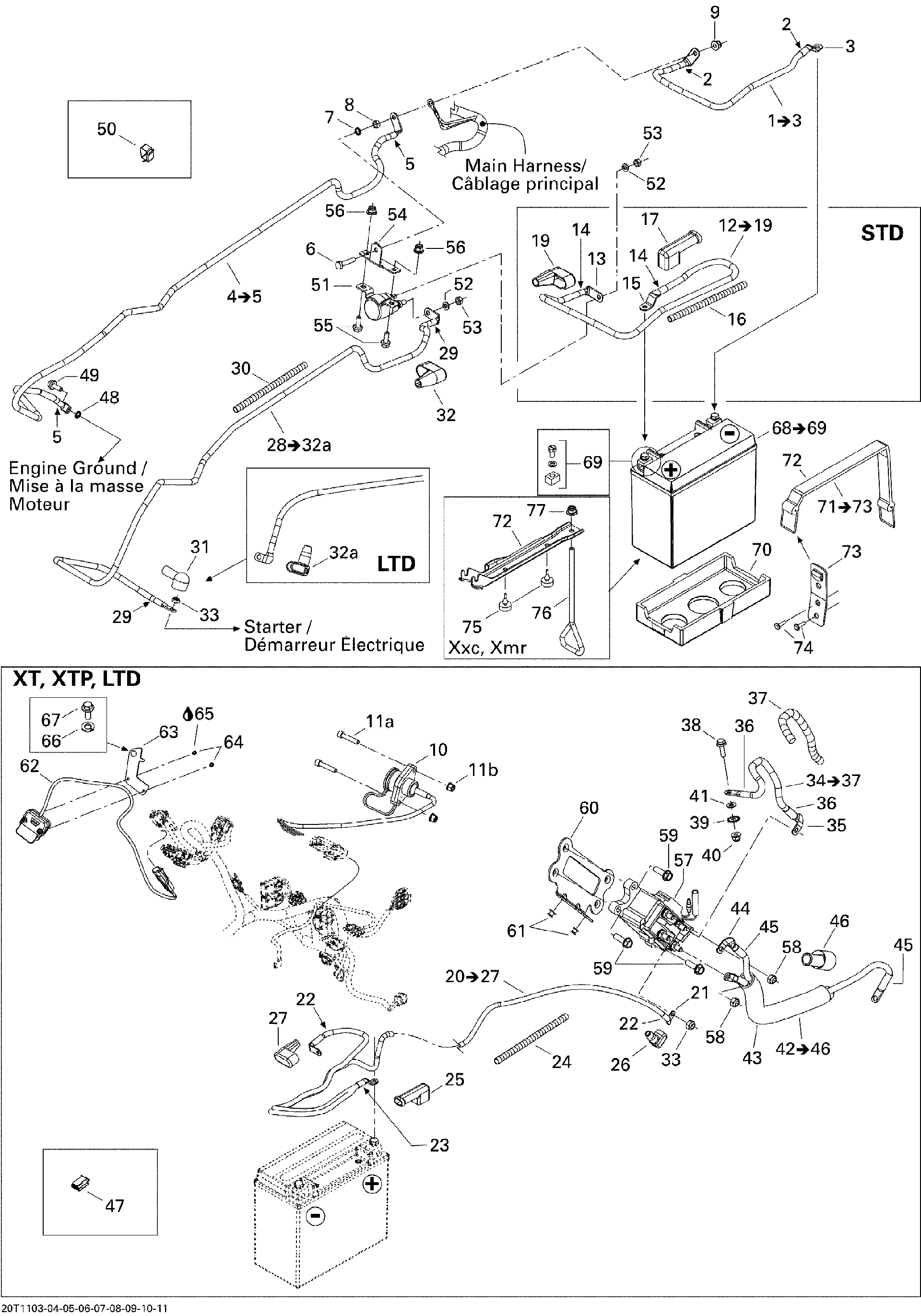Fits 2011 Can-Am Outlander 800R EFI Winch Switch, OEM Part # 710002268 - schematic diagram