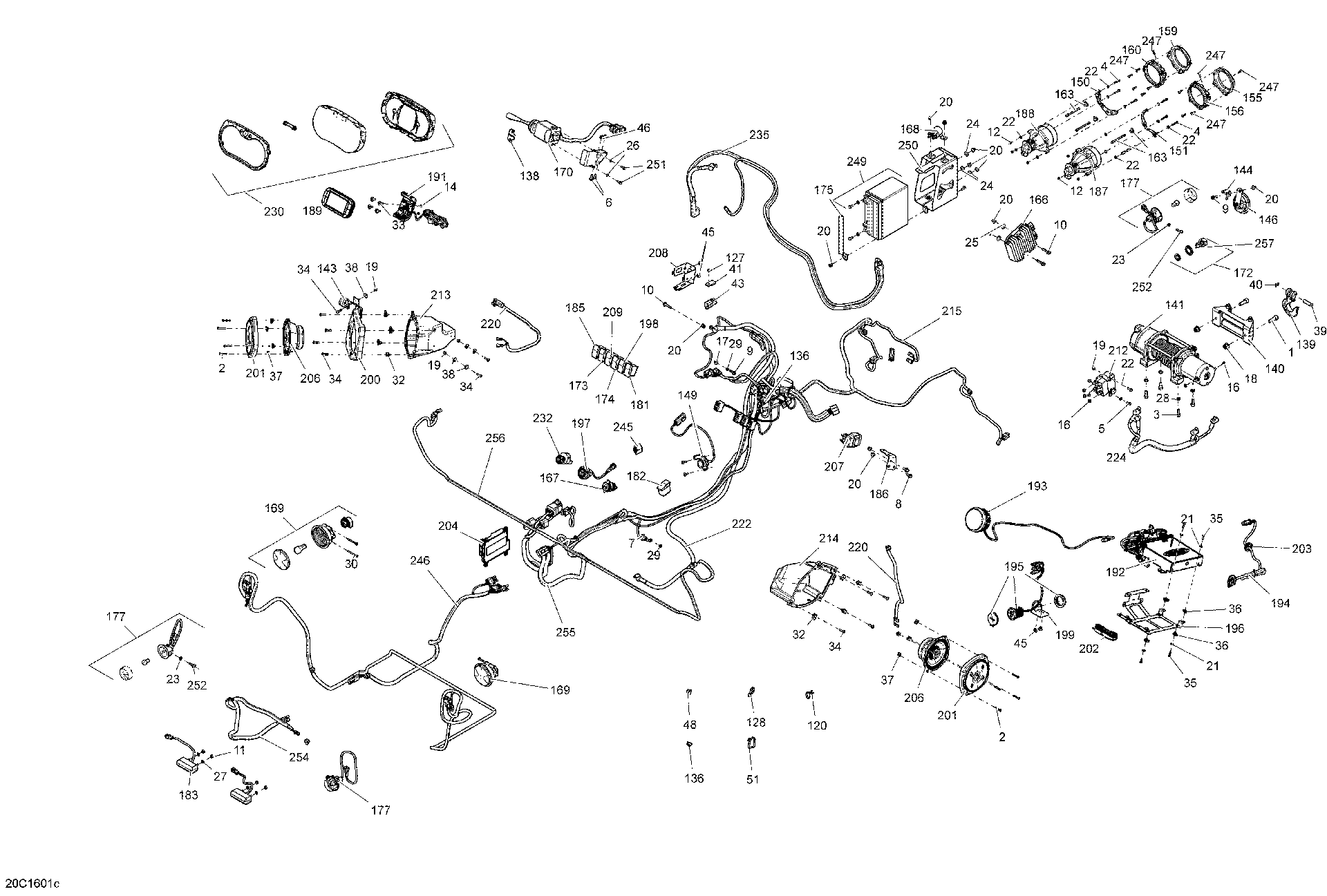 Fits 2012-2016 Can-Am Commander - Commander MAX / Commander MAX 1000_LTD IPOD Extension, OEM Part # 710002550 - schematic diagram