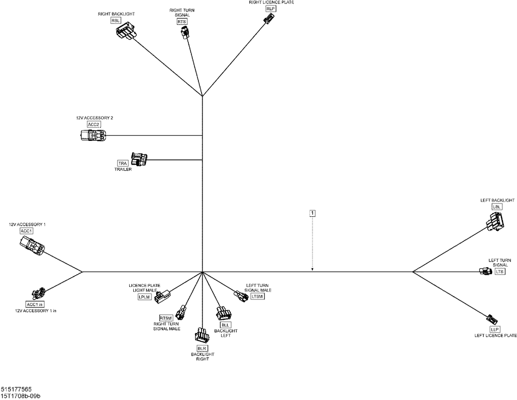 Fits 2013-2018 Can-Am 1- Outlander 6X6 - 650 EFI / 2- Outlander 6X6 - EFI Housing, OEM Part # 710003139 - schematic diagram