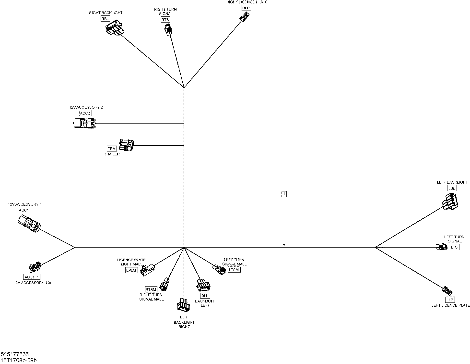 Fits 2013-2018 Can-Am 1- Outlander 6X6 - 650 EFI / 2- Outlander 6X6 - EFI Housing, OEM Part # 710003139 - schematic diagram