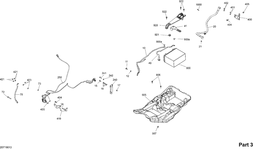 Fits 2016, 2017, 2019 Can-Am 004 - Renegade 1000R EFI - International - Non European Negative Harness, OEM Part # 710004379 - schematic diagram