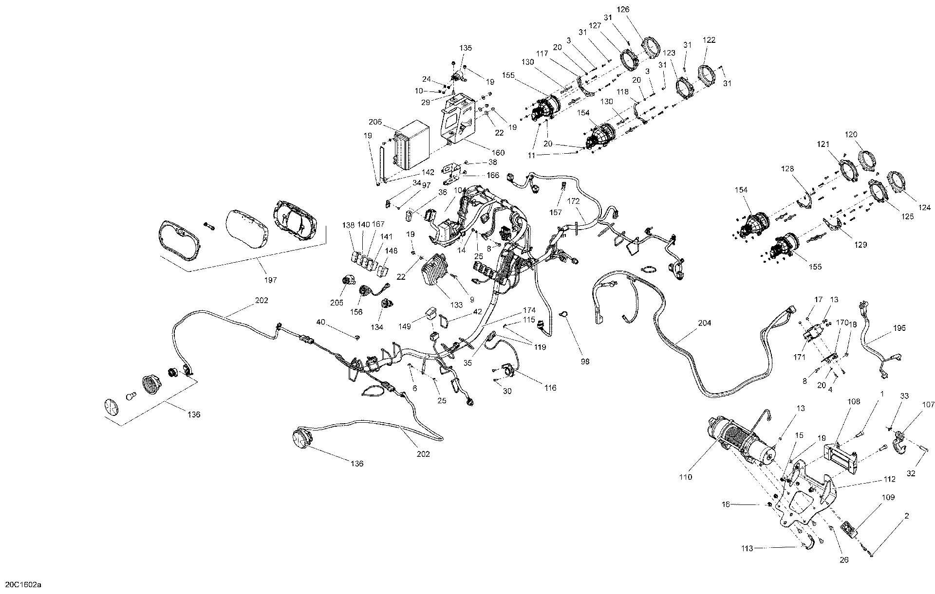 Fits Can-Am Spyder GS / Spyder RS / Spyder RT Winch Cables, Part # 710004392