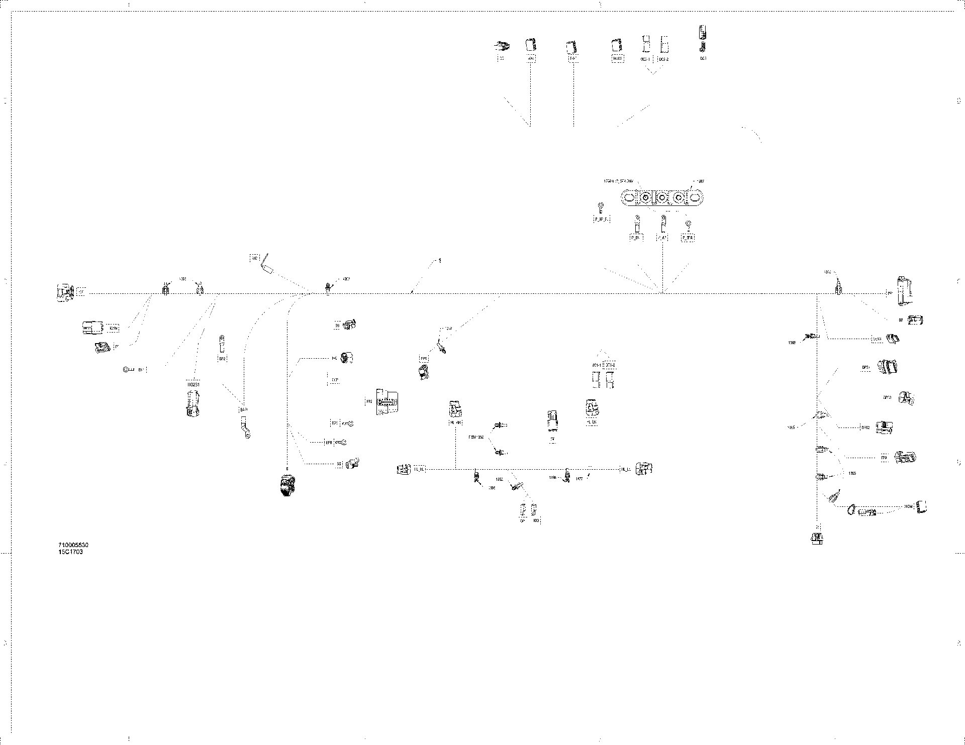 Fits 2017 Can-Am Defender HD5 / Defender HD8 Female Terminal, OEM Part # 710005195 - schematic diagram