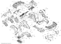 Fits 2013 Can-Am Outlander 1000EFI / Outlander 650EFI STD RH REAR Fender Kit, RED, OEM Part # 715001833 - schematic diagram