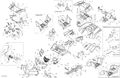 Fits 2014 Can-Am Outlander 400 EFI RED REAR Fender KIT, OEM Part # 715002323 - schematic diagram