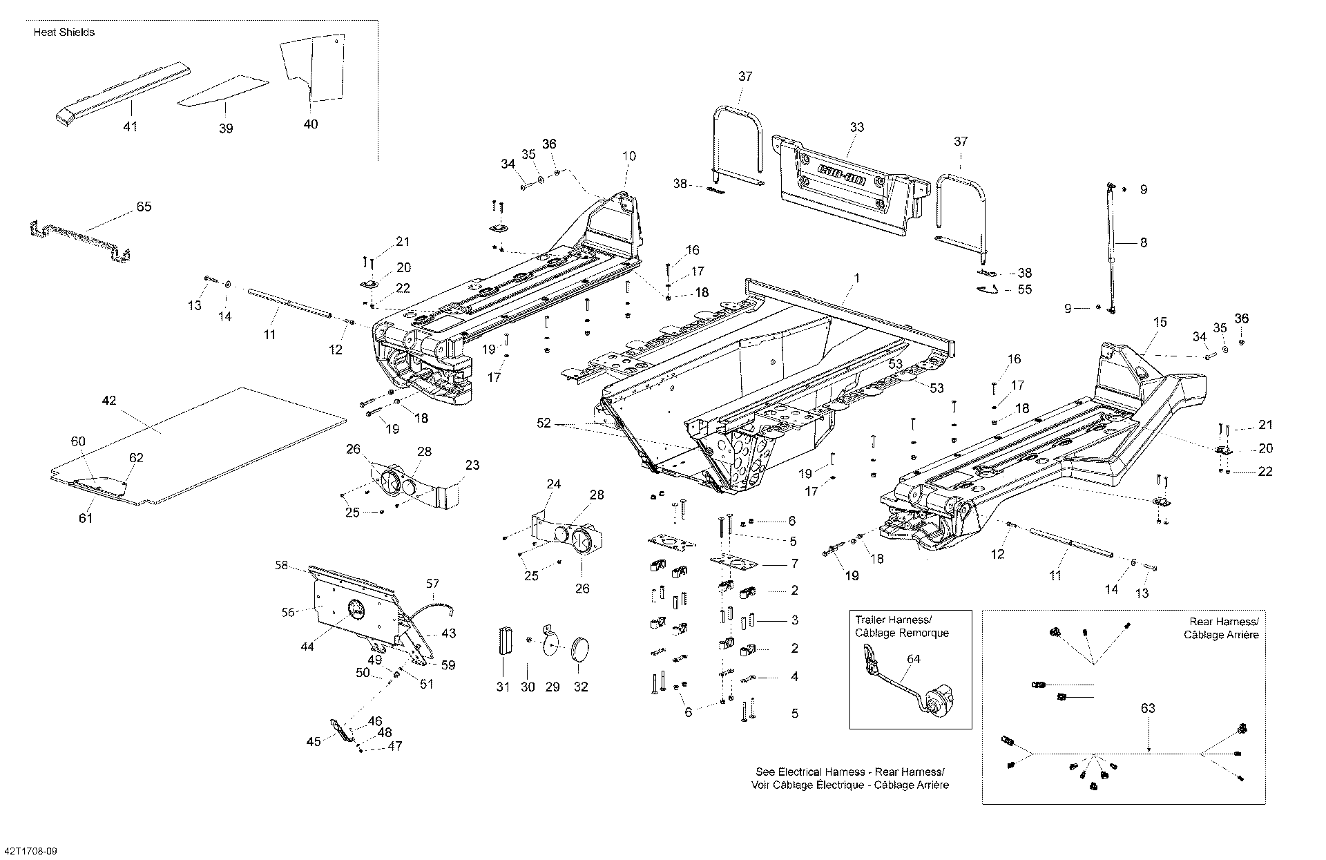 Fits 2015-2017 Can-Am Outlander 6X6 - 650 EFI / Outlander 6X6 - EFI SIDE Platform Rh, Quarry G, OEM Part # 715002798 - schematic diagram