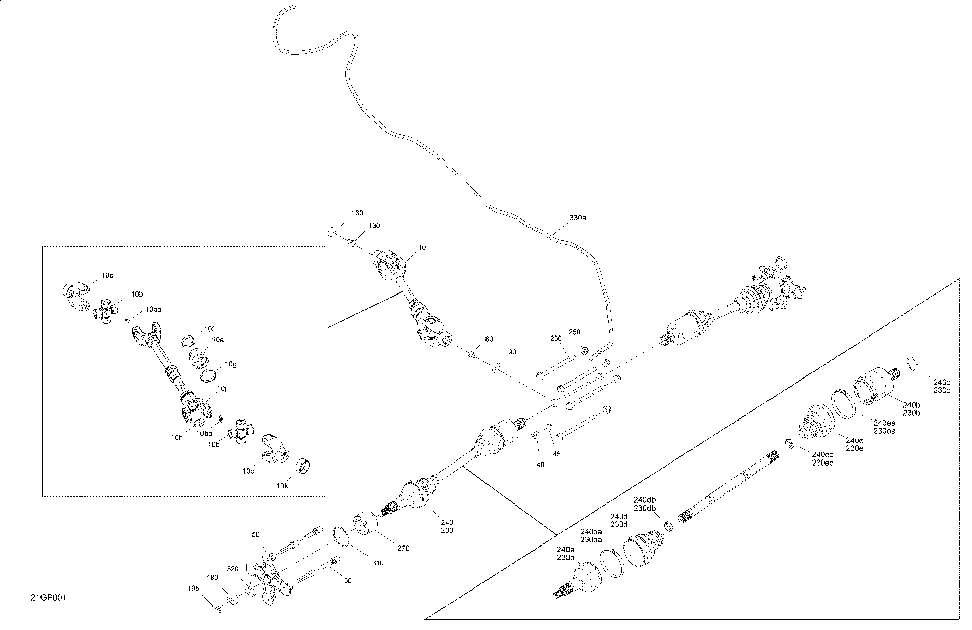 Fits 2015-2016 Can-Am 001 - Outlander L - 450 EFI FIXE YOKE, OEM Part # 715900294 - schematic diagram