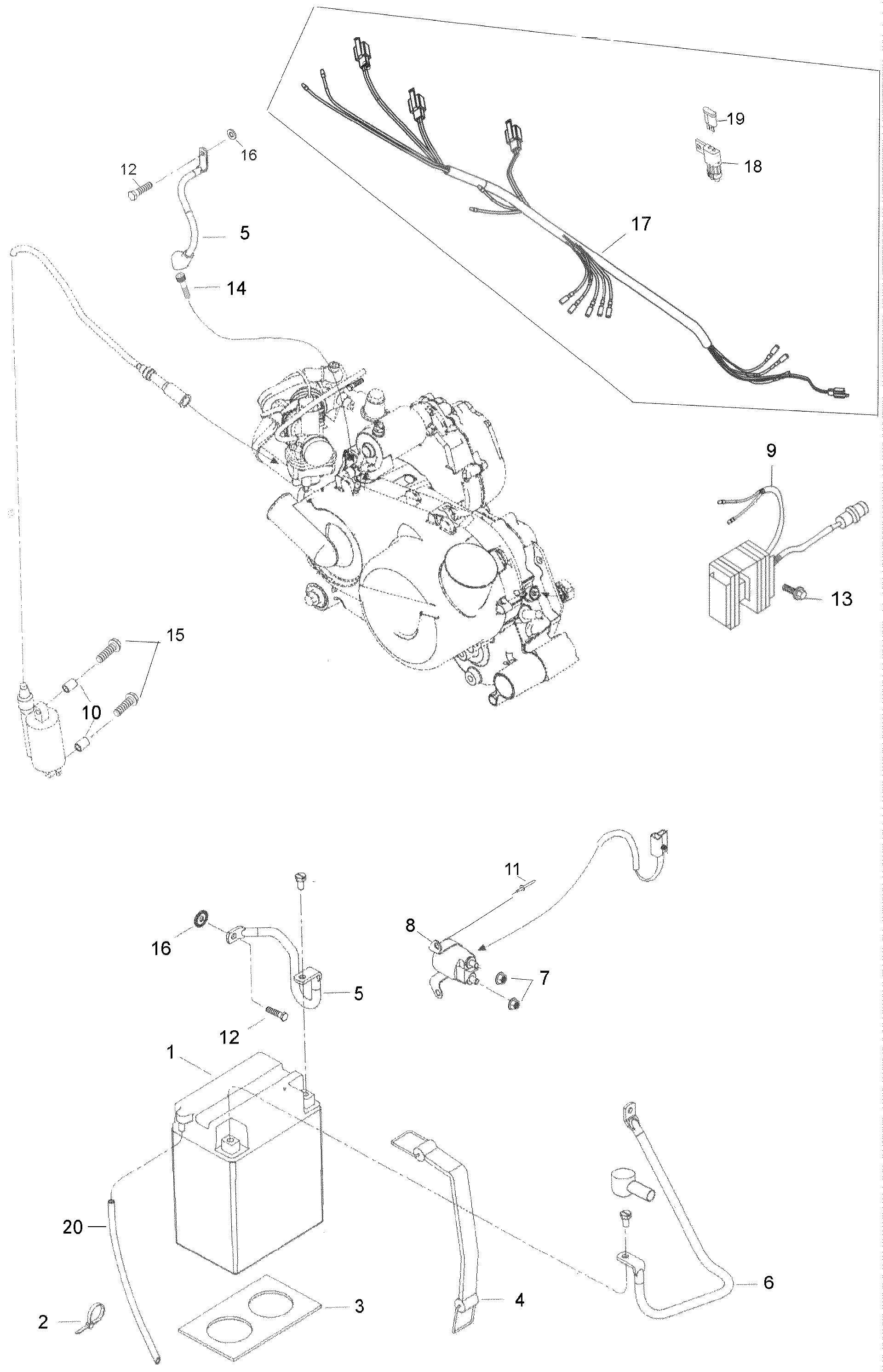 Fits 2007 Can-Am Rally 175 Voltage Regulator, OEM Part # A31600179000 - schematic diagram