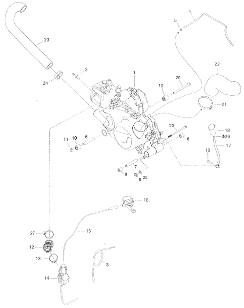 Fits 2007 Can-Am Rally 175 HOSE Clamp, OEM Part # A9451648000 - schematic diagram