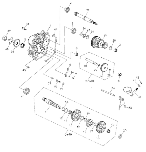 Fits 2007 Can-Am Rally 175 Bearing Needle, OEM Part # A96200HK1512 - schematic diagram