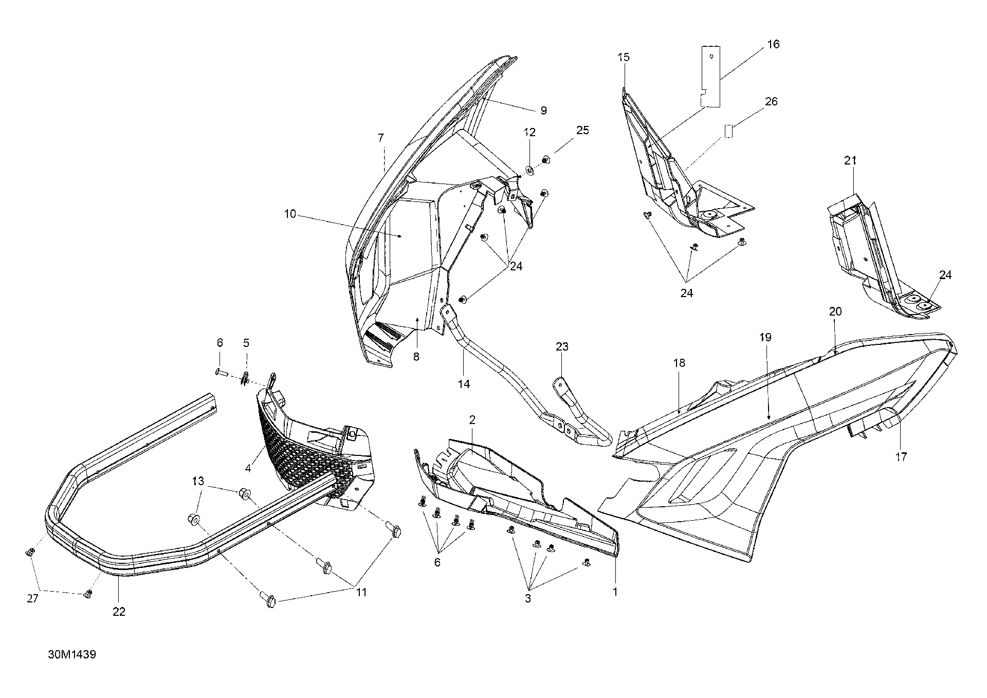 Fits 2008-2014 Ski-Doo EXPEDITION LE 600HOE / EXPEDITION SE 600HOE Reflective Sheet, OEM Part # M44110 - schematic diagram