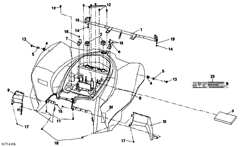 Fits 2014 Can-Am DS 250 NA REAR Fender, OEM Part # S8010GRCC800ZY - schematic diagram
