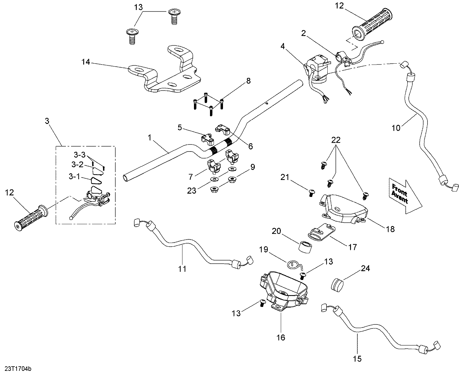 Fits 2010-2022 Can-Am 001 - DS 70 / 1- DS 70 Upper Cover, OEM Part # V80121DGE020LL - schematic diagram