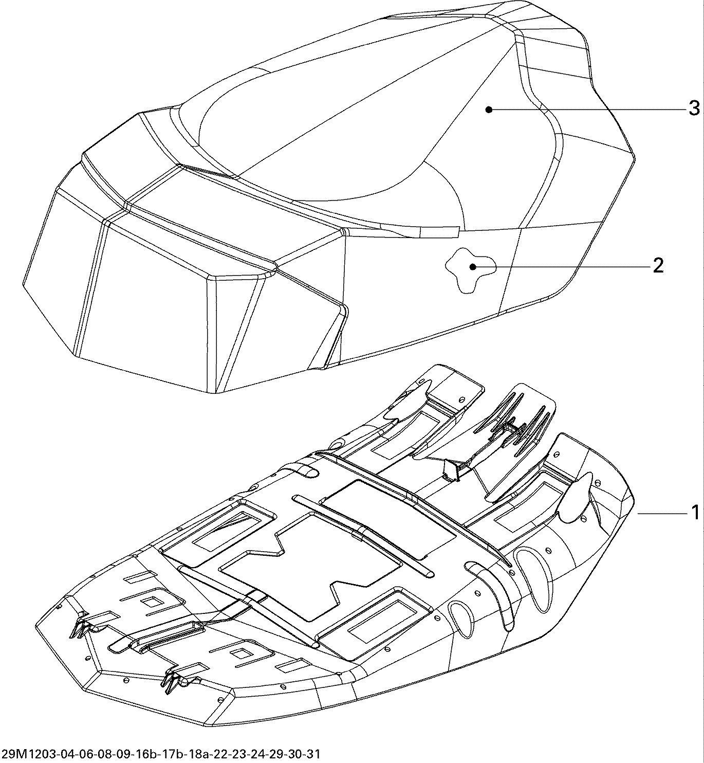 Ski-Doo Fits 2008-2012 Ski-Doo Seat Foam, OEM Part # 510004696 - reference image 2