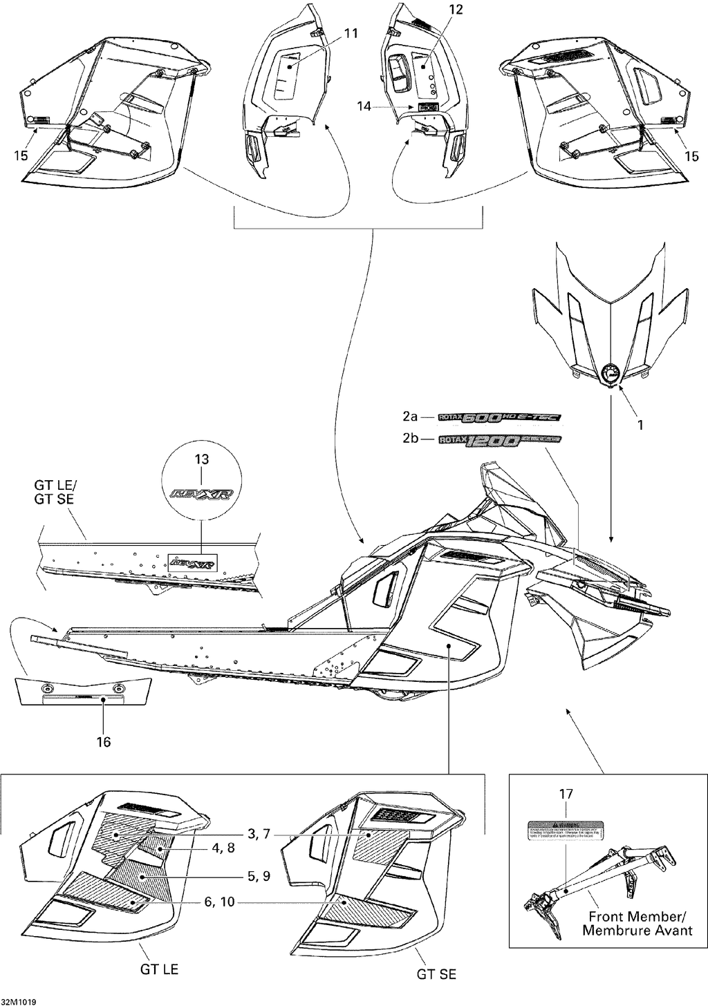 Ski-Doo Fits 2008-2010 Ski-Doo Warning Decal, Track, OEM Part # 516003578 - reference image 2