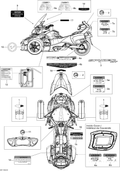 Can-Am Fits 2010-2011 Can-Am Spyder RT, Roadster SE5 / Spyder RT, Roadster SM5 Spyder Rt Decal, Blue, OEM Part # 704902008