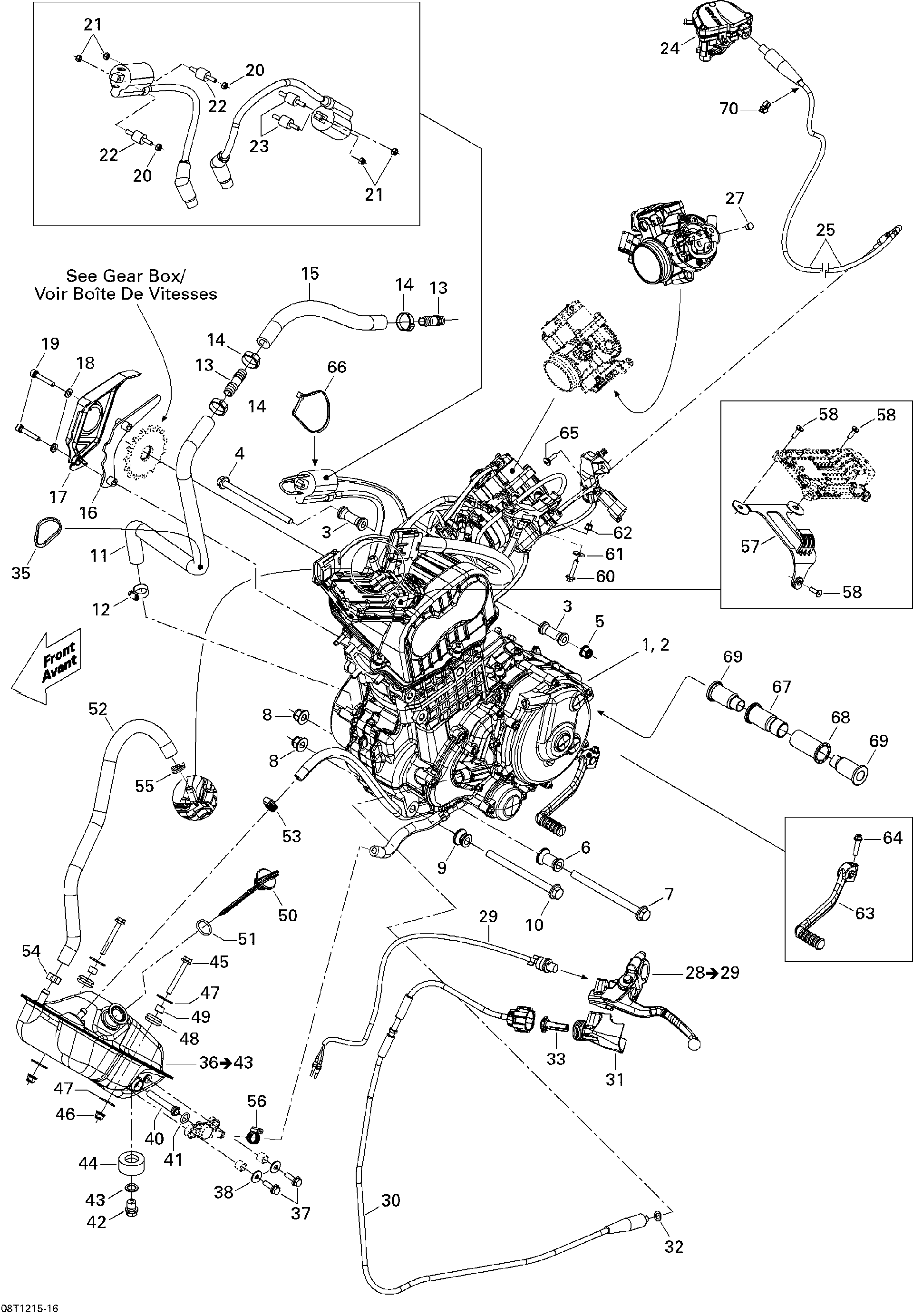 Can-Am Fits 2008-2015 Can-Am DS 450EFI STD / DS 450EFI Xxc, Xmx Connector, OEM Part # 293710119 - reference image 2