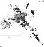 Can-Am Fits 2011-2012 Can-Am Spyder RS SM5 / Spyder RS Roadster SM5 Throttle Body Ass'y, OEM Part # 420296971 - reference image 2
